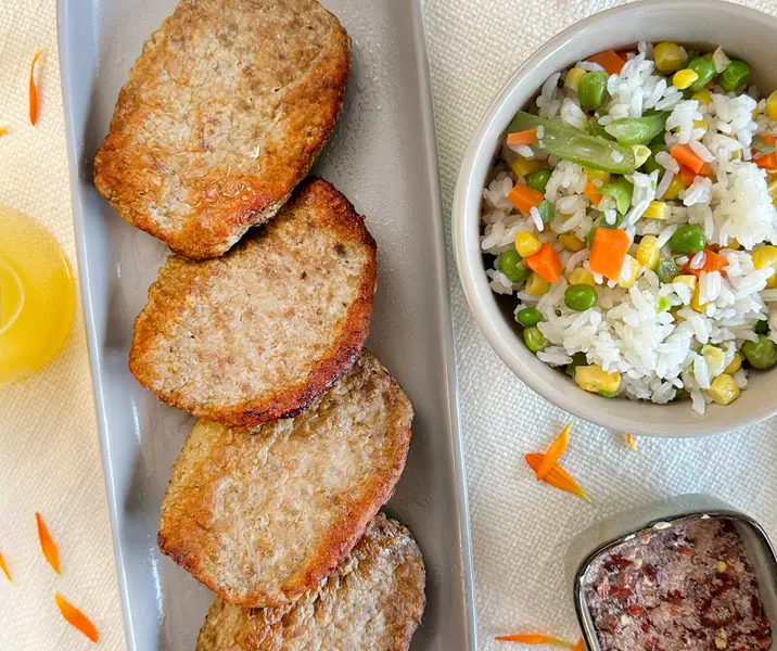 Hamburguesas con arroz primavera bbb