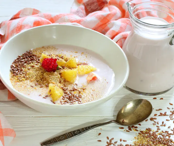 Avena con leche y manzana