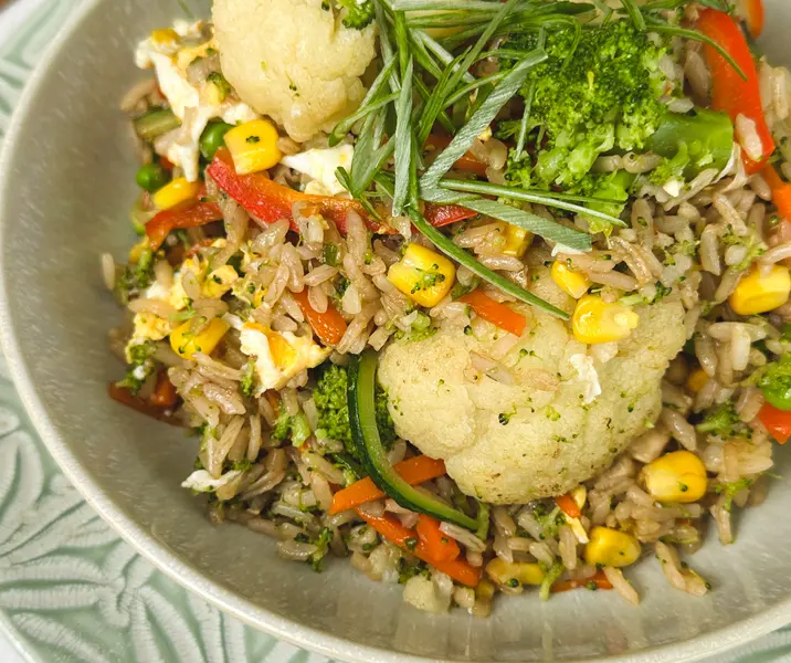 Arroz frito vegetariano