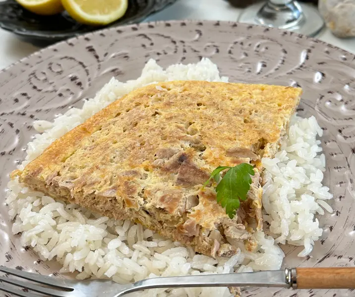Tortilla de jurel con arroz bbb