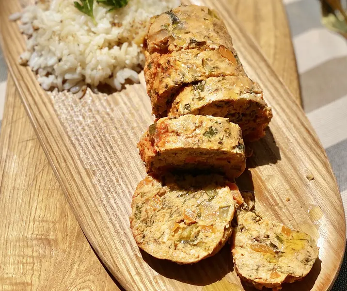 Asado alemán de pavo con arroz bbb