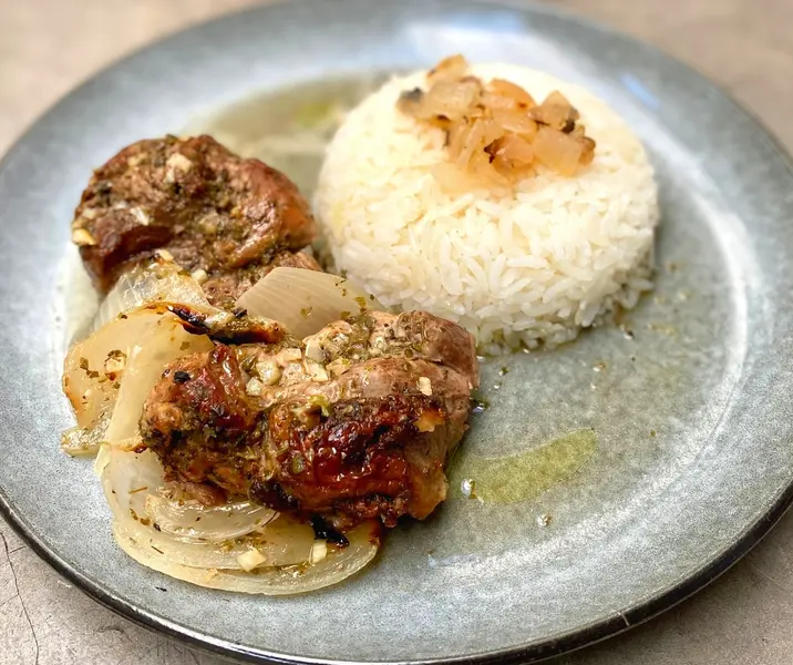 Pavo al jugo con arroz bbb