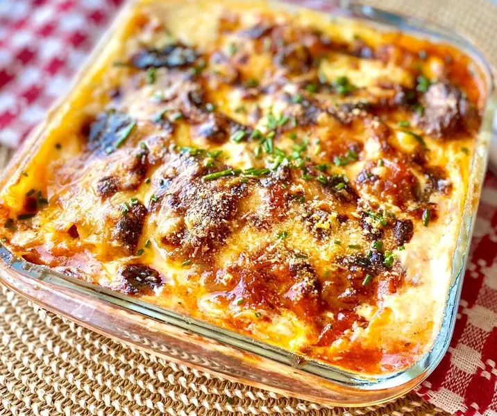 Lasaña napolitana con albóndigas de atún bbb