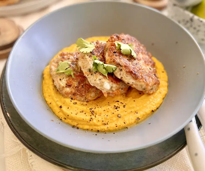 Hamburguesas caseras con puré de zapallo bbb