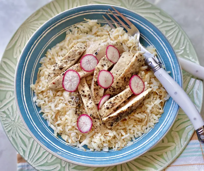 Filetitos de pavo con arroz árabe bbb