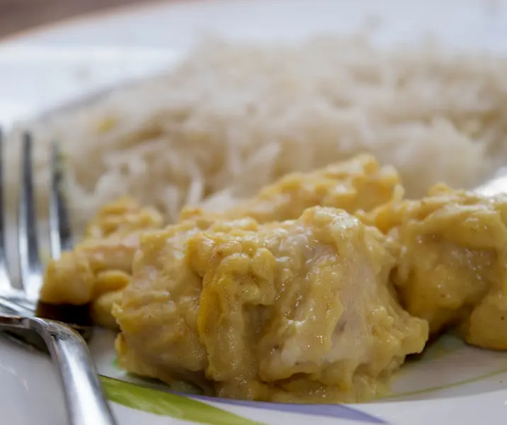 Pollo a la mostaza con arroz bbb