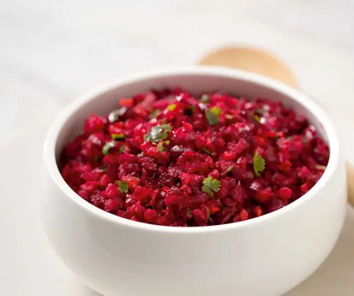 Ensalada de betarraga, zanahoria y manzana thermomix