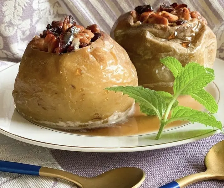 Manzanas asadas con sorpresa acidita