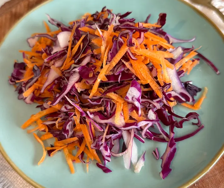 Repollo morado y zanahoria