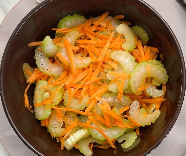 Apio con zanahoria sin gluten