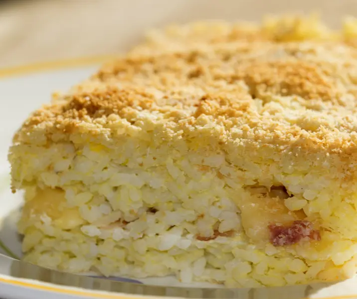 Budín de arroz con atún sin gluten