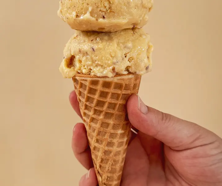 Helado casero de duraznos sin gluten