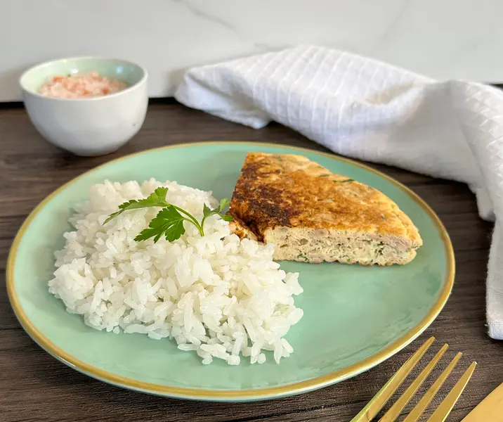 Tortilla de atún con arroz sin gluten