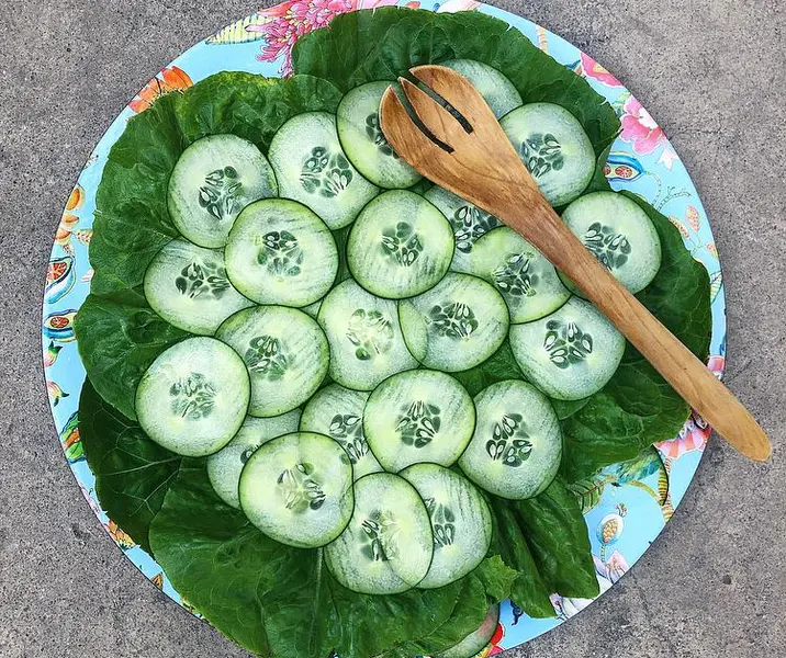 Lechuga con pepino sin gluten