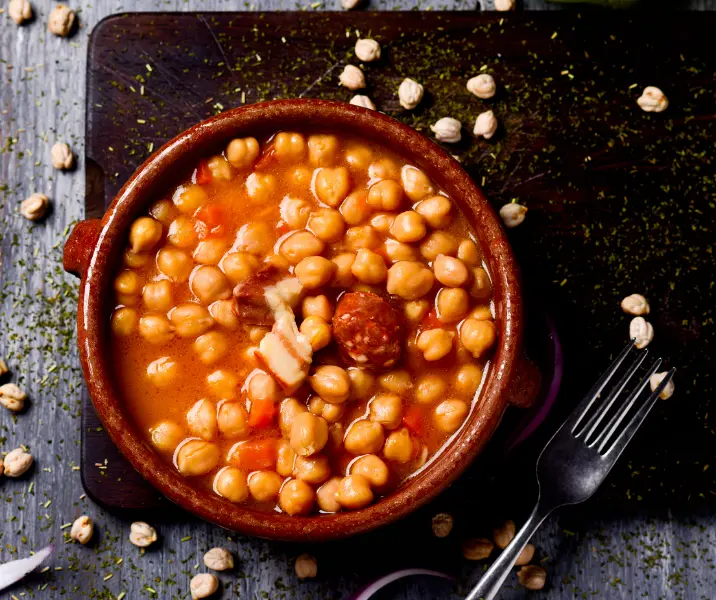 Garbanzos guisados sin gluten