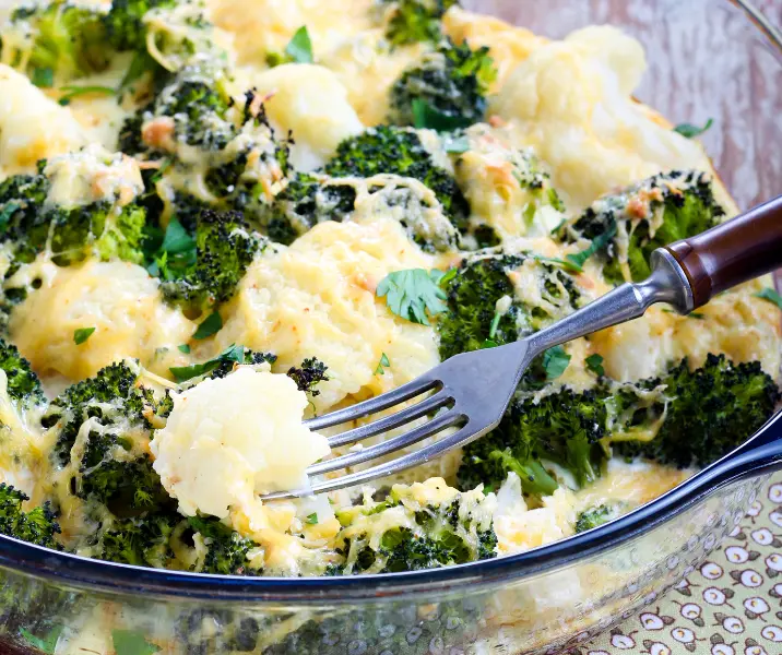 Gratín de brócoli sin gluten