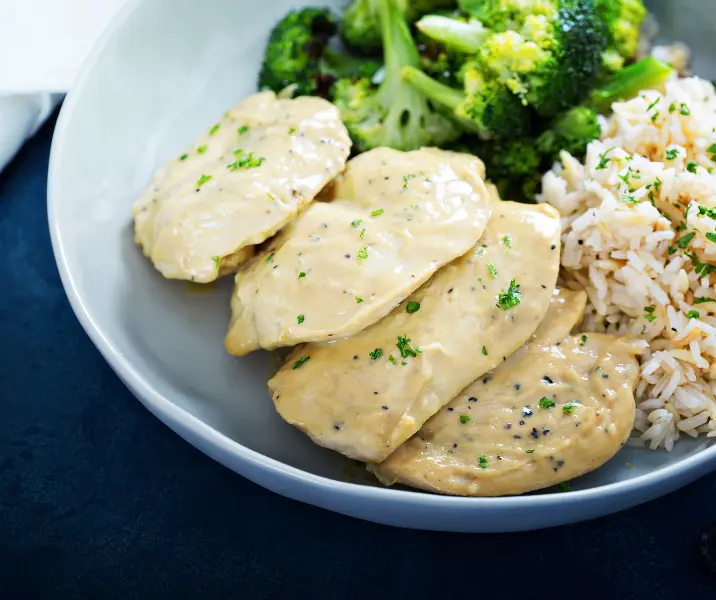 Pollo a la mostaza con arroz árabe sin gluten