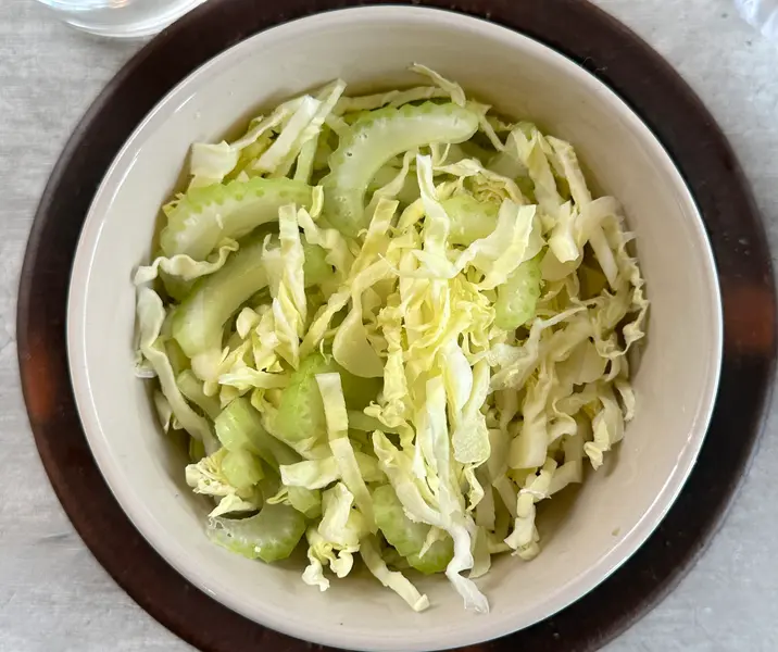 Apio con repollo sin gluten