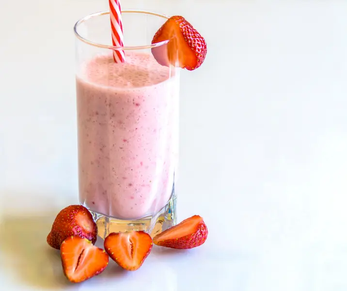 Smoothie de frutilla con avena sin gluten