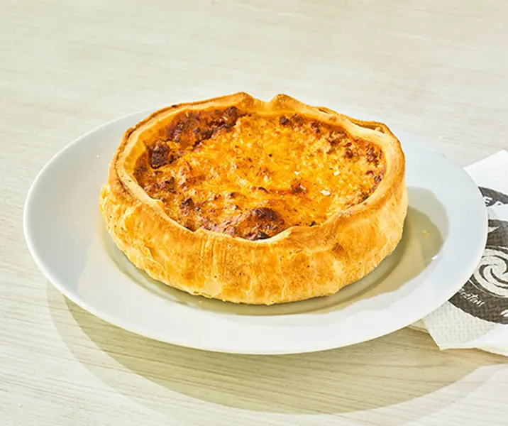 Kuchen de pollo, choclo y cebolla