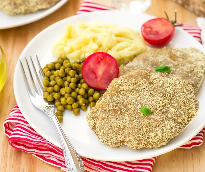 Milanesa con puré sin gluten