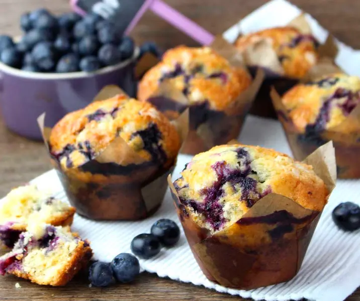 Muffins de arándanos