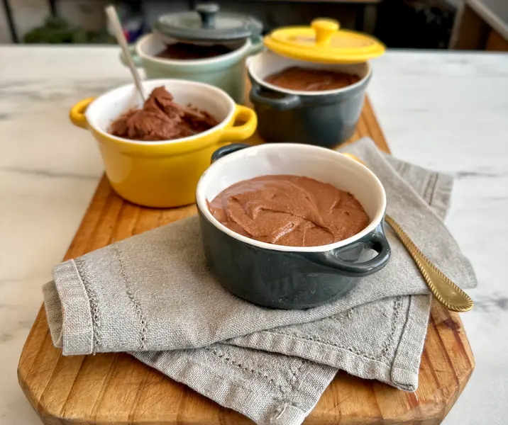 Mousse de chocolate amargo