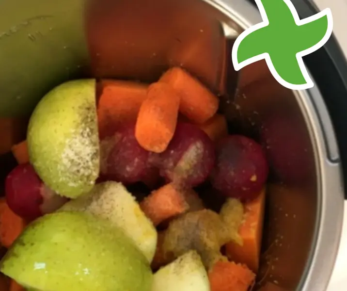 Ensalada de zapallo camote, rabanitos y manzana thermomix