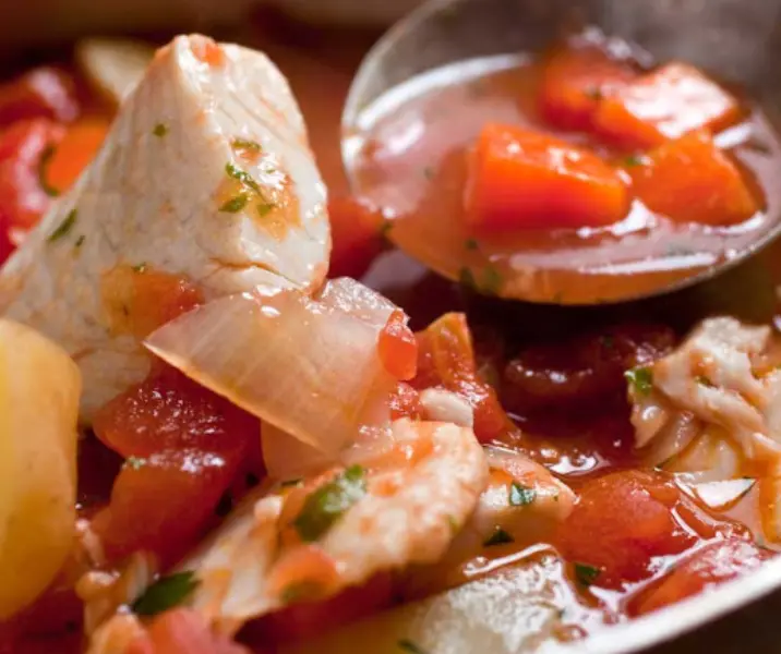 Corvina con papas y tomates al gratín thermomix