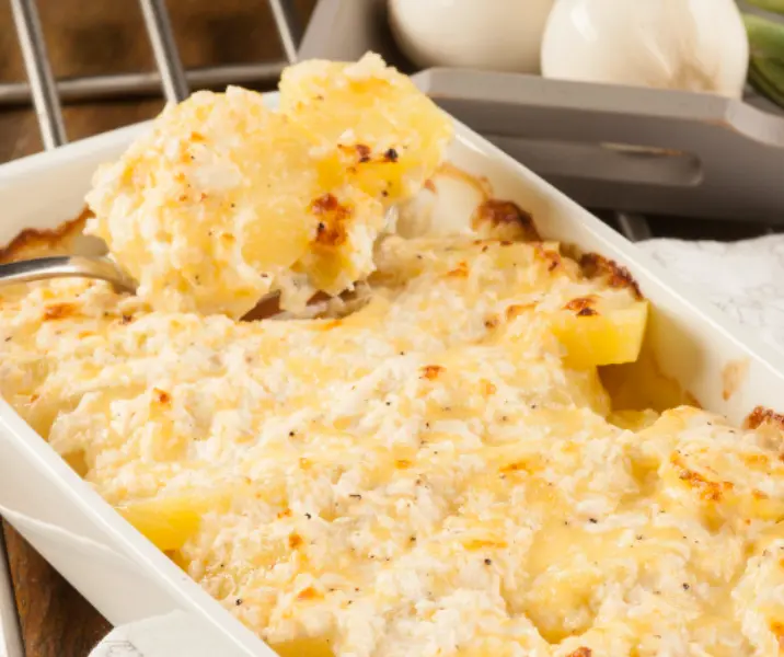 Papas gratinadas con crema de queso thermomix