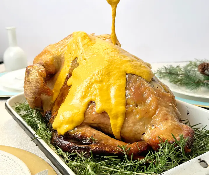 Pavo a la cerveza con gravy