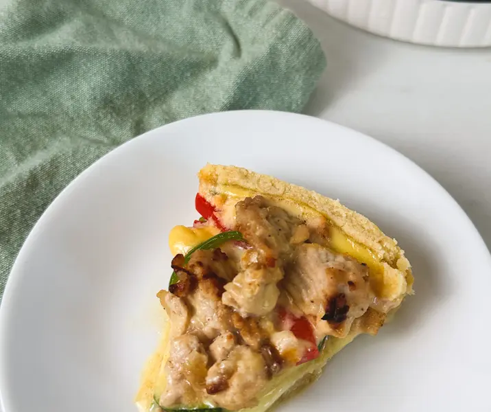 Quiche de pavo y verduras