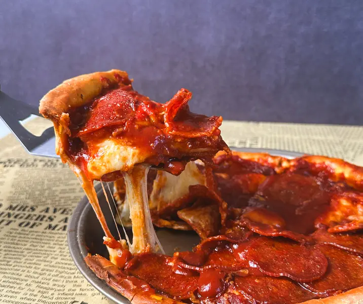 Deep dish pizza