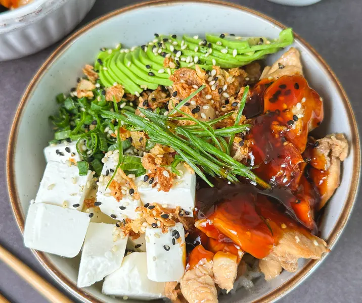 Gohan de pollo teriyaki