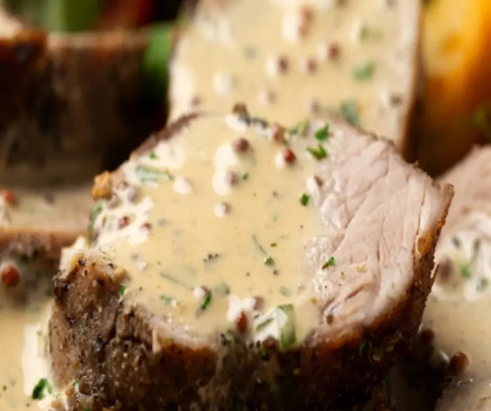 Cerdo a la mostaza con arroz air fryer