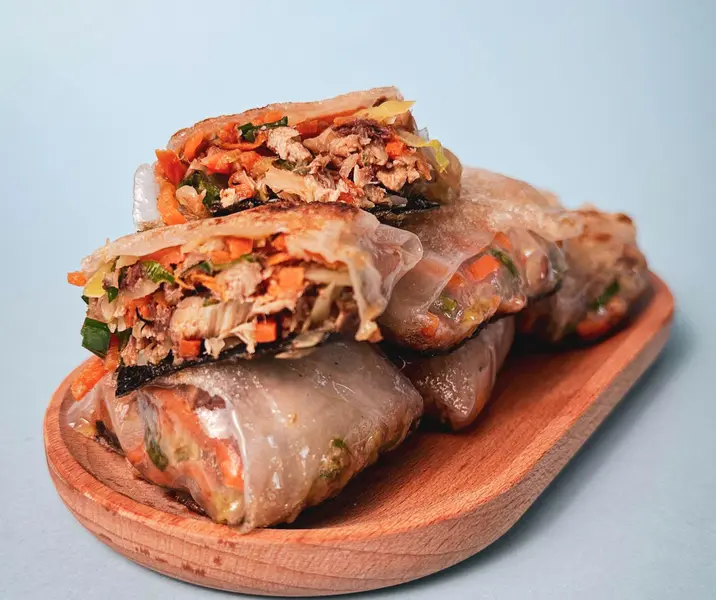 Rollitos de verduras ajurelados