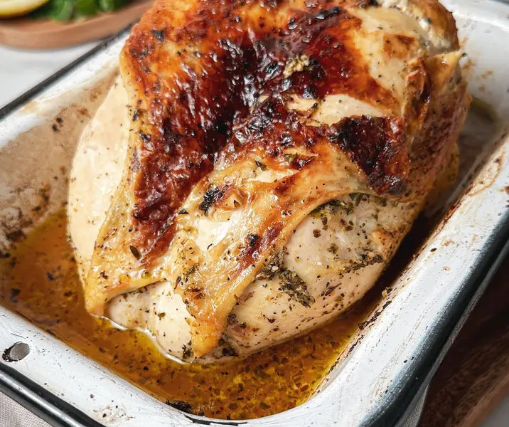 Pechuga de pollo al limón y orégano con arroz basmati