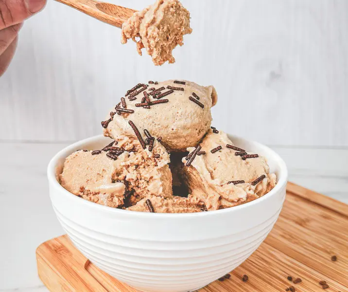 Helado casero de café