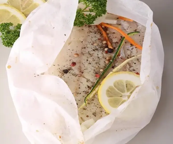 Pescado al papillot air fryer
