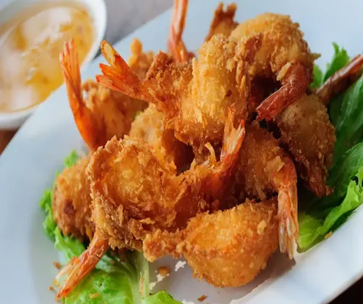 Camarones apanados con coco air fryer