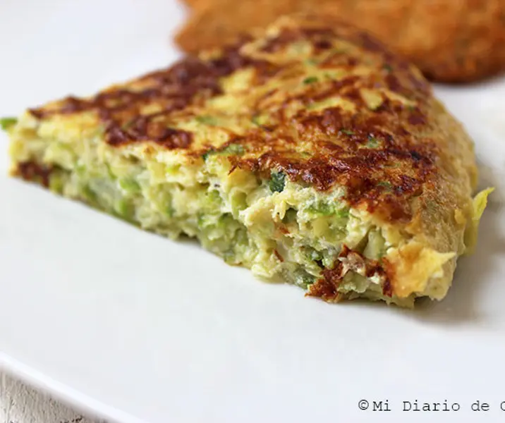 Tortilla de verduras con arroz