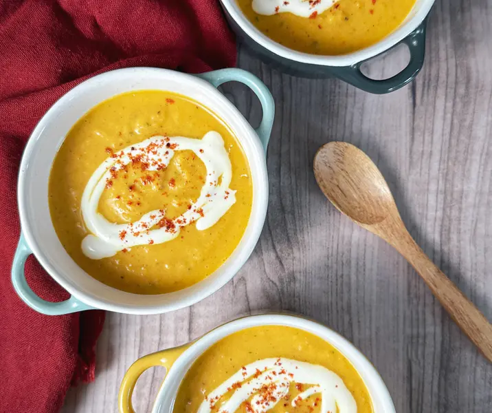 Crema de verduras air fryer