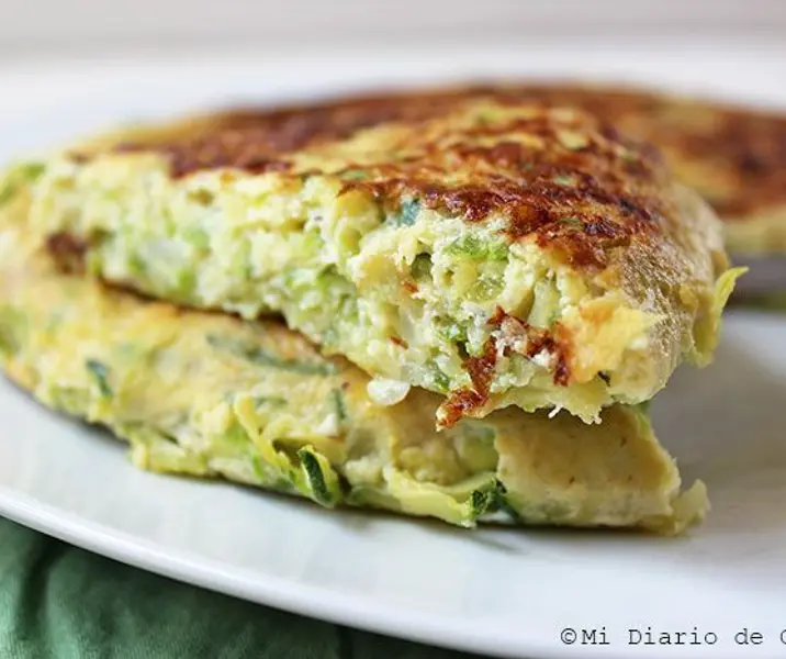 Tortilla de zapallos italianos con arroz