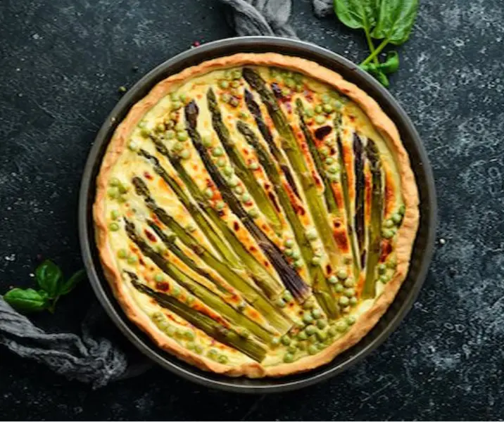 Tarta de espárragos y queso air fryer