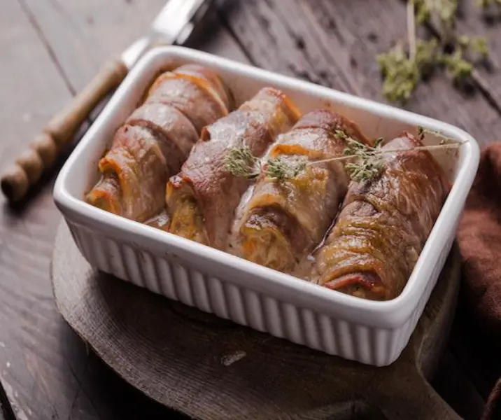 Malaya de cerdo rellena air fryer