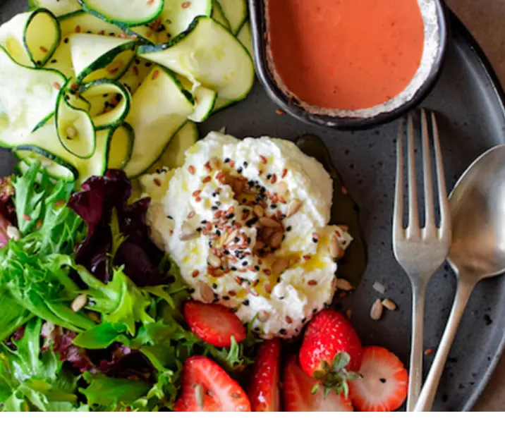 Ensalada de zapallo italiano con ricotta thermomix