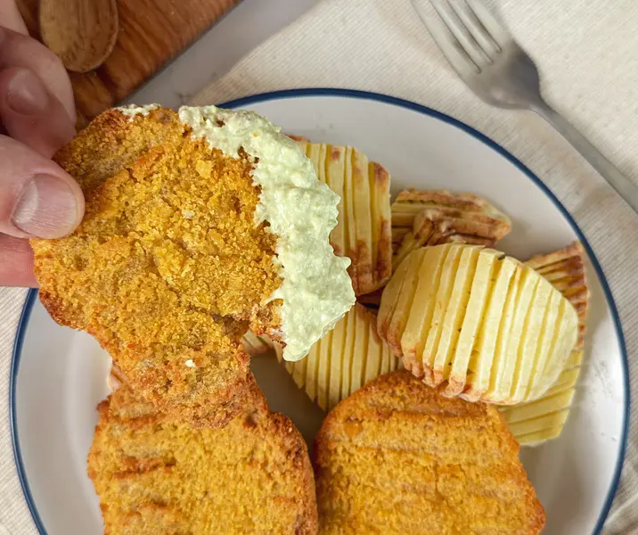 Croqueta among us con papas acordeón air fryer