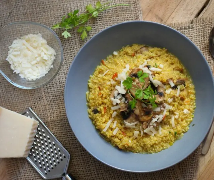 Quinotto de camarones