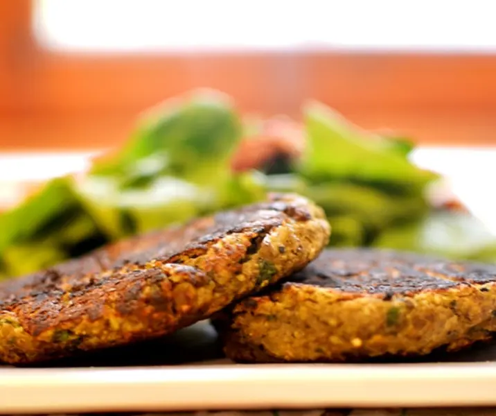 Hamburguesas de lentejas con arroz