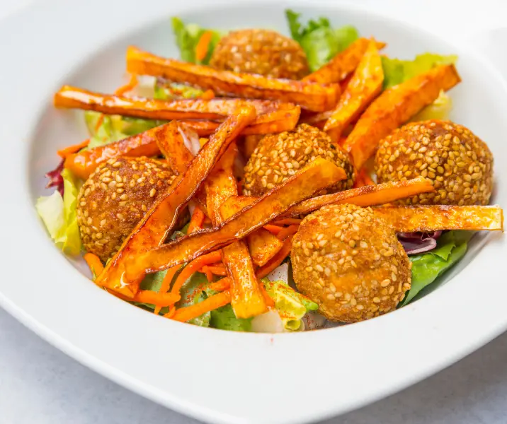 Croquetas de zanahoria con cous cous